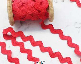 20mm Polyester Ric Rac Ribbon: Sewing & Craft Trimming
