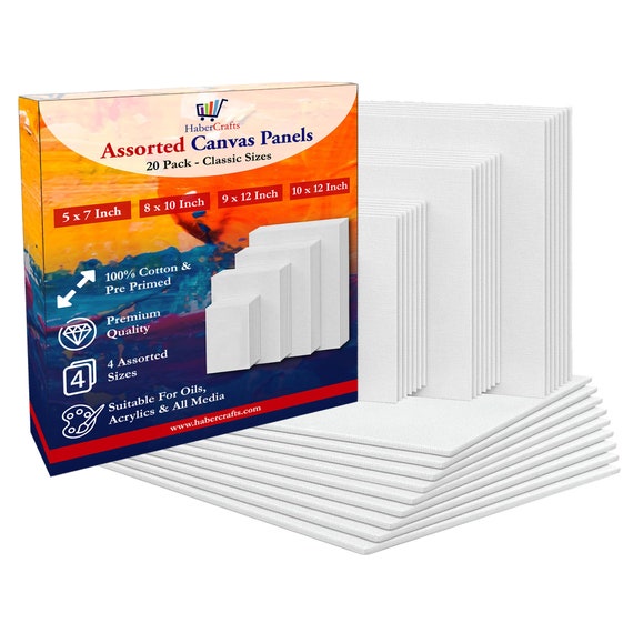 Painting Canvas Pack,Stretched Canvas Boards for Painting , 5x7