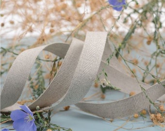 Wide 100% Linen Ribbon – Natural Fiber, Eco-Friendly