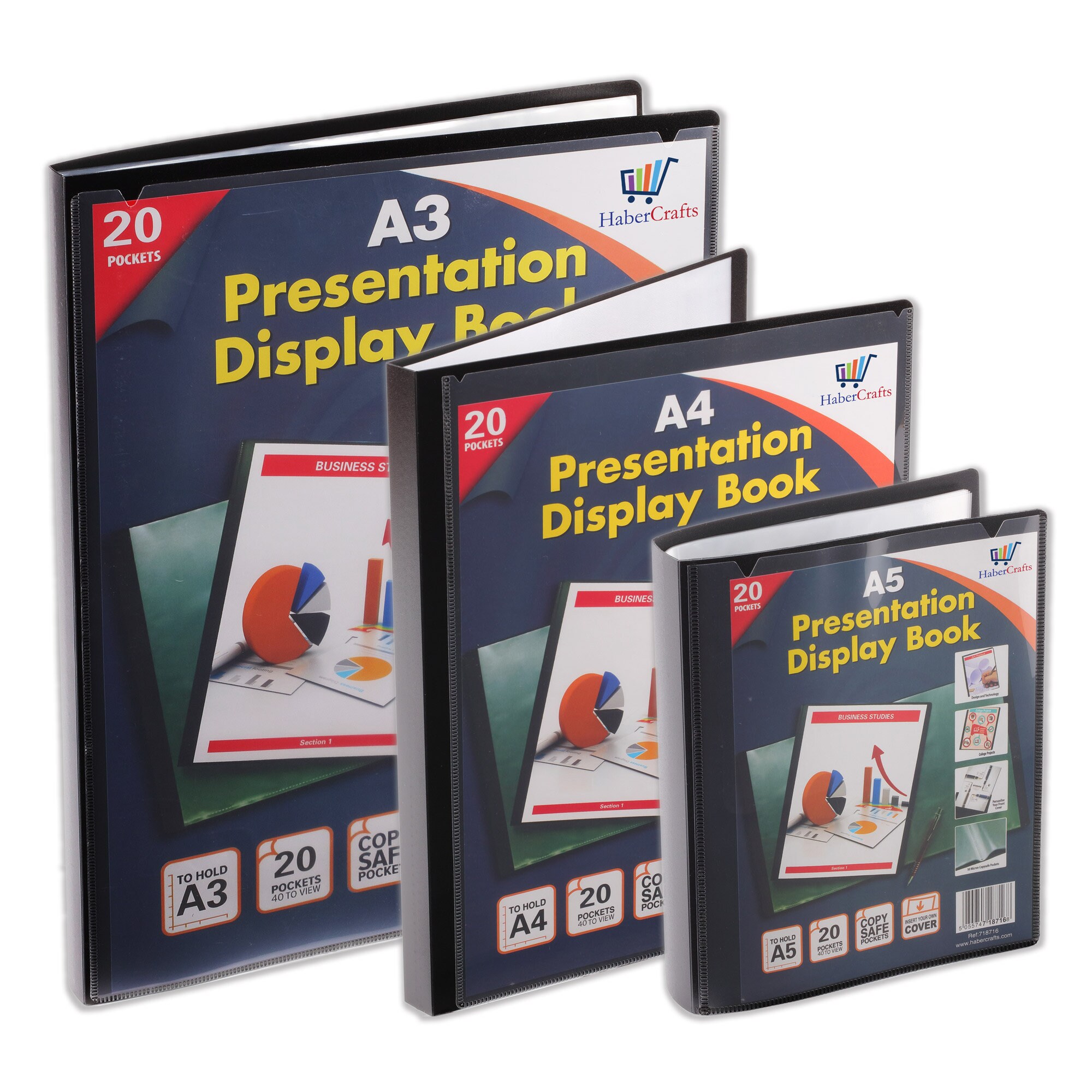 40 Pocket Display Book - Clear PP Folder For Office School