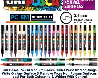 Buy Uni Posca PC-5M Colour Paint Marker Pens 2.5mm Medium Bullet