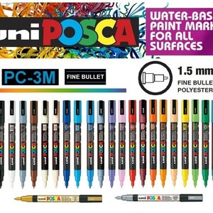 Uni Posca PC-3M Paint Marker Pastel Natural Color Fine Point 7