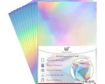 Tarjeta holográfica A4: papel Rainbow Shimmer de 210 g/m²