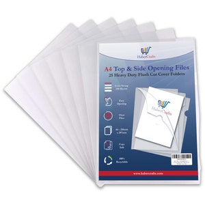 Carteras de plástico A4 Archivo de apertura superior y lateral De servicio pesado Fundas de plástico transparente Carpeta de documentos Bolsillos superiores y laterales 200 micras Copia segura