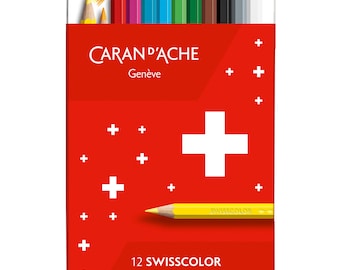 Set de lápices de colores Caran d'Ache Swisscolor – Lápices de colores para dibujo artístico, 12, 18 y 30 colores