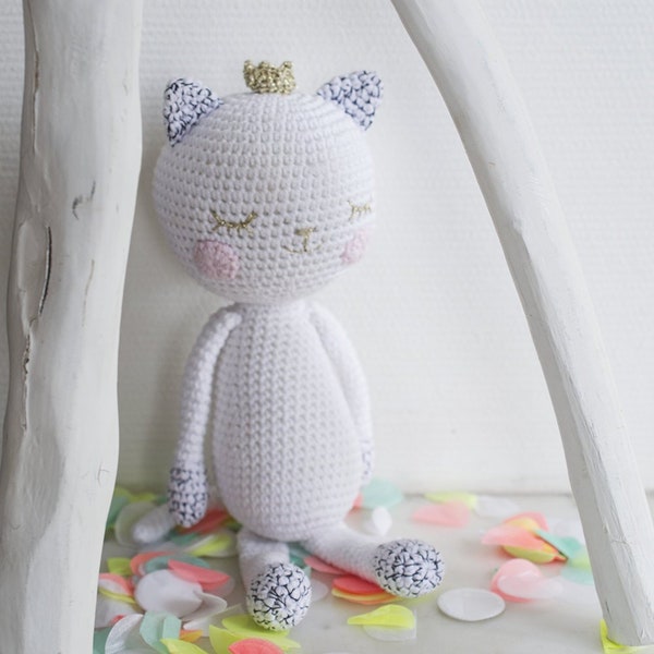 CALIN le chat / FLO la grenouille - Tutoriel crochet (fichiers pdf en français, anglais et espagnol) de Kézakoflo