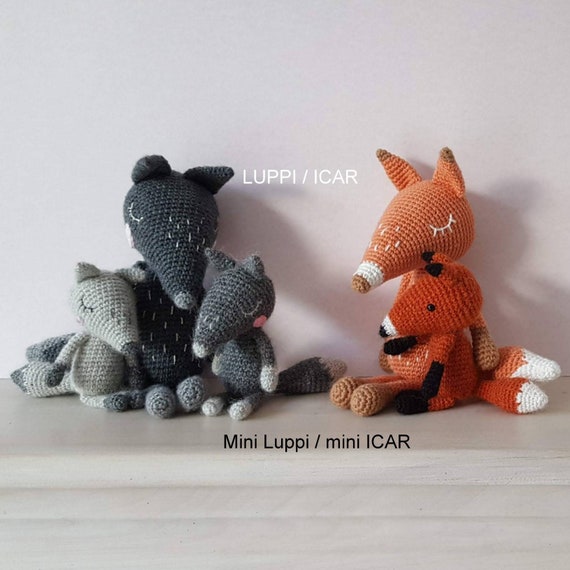 Mini Icar Le Renard Et Mini Luppi Le Loup Tutoriel Crochet Etsy