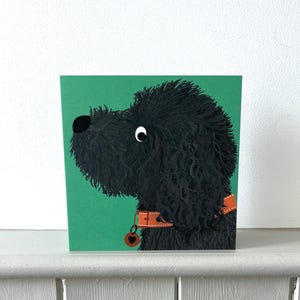 Cockerpoo Nero/Crema/Marrone Saluti/Biglietto di Compleanno