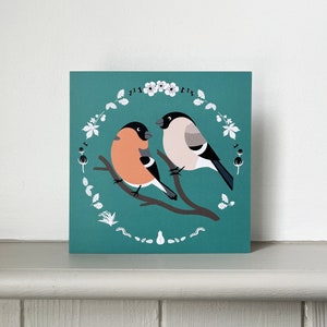 Biglietto di auguri di compleanno/San Valentino/auguri con ciuffolotto