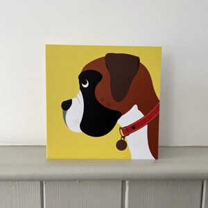 Tarjeta de felicitación de cumpleaños del perro Boxer