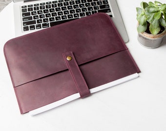 Personalized leather folder, Leather document holder, Folder case, Office paper case, Document leather case, Leather folio, Portfolio folder