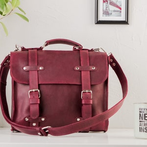 Monedero de cuero genuino para mujer, bolso de mensajero hecho a mano, bolso de mensajero de cuero, bolso cruzado, bolso de mensajero de cuero para mujer