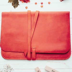 Cartella in pelle A4, Cartella in pelle A4 per donna, Portadocumenti A4, Custodia in carta, Cartella in pelle personalizzata, Cartella aziendale
