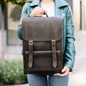 Laptop bag,Black backpack, Backpack,Laptop backpack, Brown leather backpack, Laptop bag women,Grey backpack,Leather laptop backpack,Rucksack