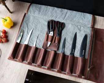 Knife bag chef,Chef knife roll,Leather knife roll,Personalized roll,Leathet tool roll,Tool roll,Brown knife rolll,Knife case,Chef knife bag