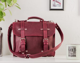 Genuine leather satchel purse for women, Handmade messenger bag, Leather messenger bag, Crossbody bag, Leather messenger bag women