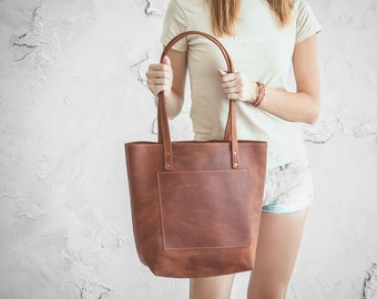 Leather tote bag for women, Large leather tote bag, Laptop work bag, Leather tote purse, Leather handbag, Oversized tote bag, Laptop tote