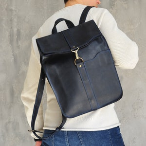 Volnerf lederen rugzak, Lederen rugzak voor mannen, 15&quot;-laptoprugzak, Handbagage, Reistas, Lederen rugzakken mannen, Unisex rugzak