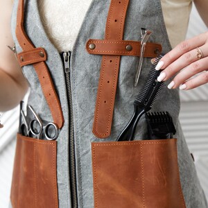 Personalized hairstylist apron, Gift for hairdresser, Beauty salon apron, Barber apron, Personalized apron, Hairstylist apron, Custom apron, Work apron, Handmade apron, Leather apron, Hairdresser apron, Apron, Aprons, Haircut apron, Salon apron