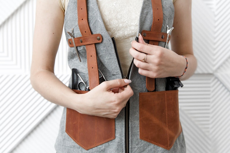 Personalized hairstylist apron, Gift for hairdresser, Beauty salon apron, Barber apron, Personalized apron, Hairstylist apron, Custom apron, Work apron, Handmade apron, Leather apron, Hairdresser apron, Apron, Aprons, Haircut apron, Salon apron