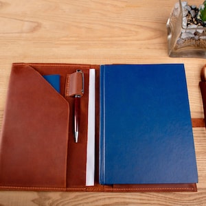 Vintage Leather Binder, Refillable Writing Journal, Rustic Travel Diary, Handmade Gift