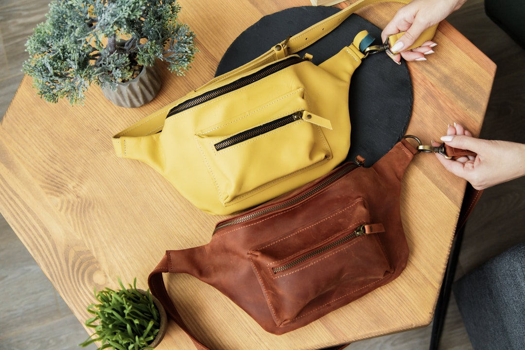 Genuine Soft Leather Bum Bag, Fanny Pack, Waist Bag, Hip Bag, Belt Bag