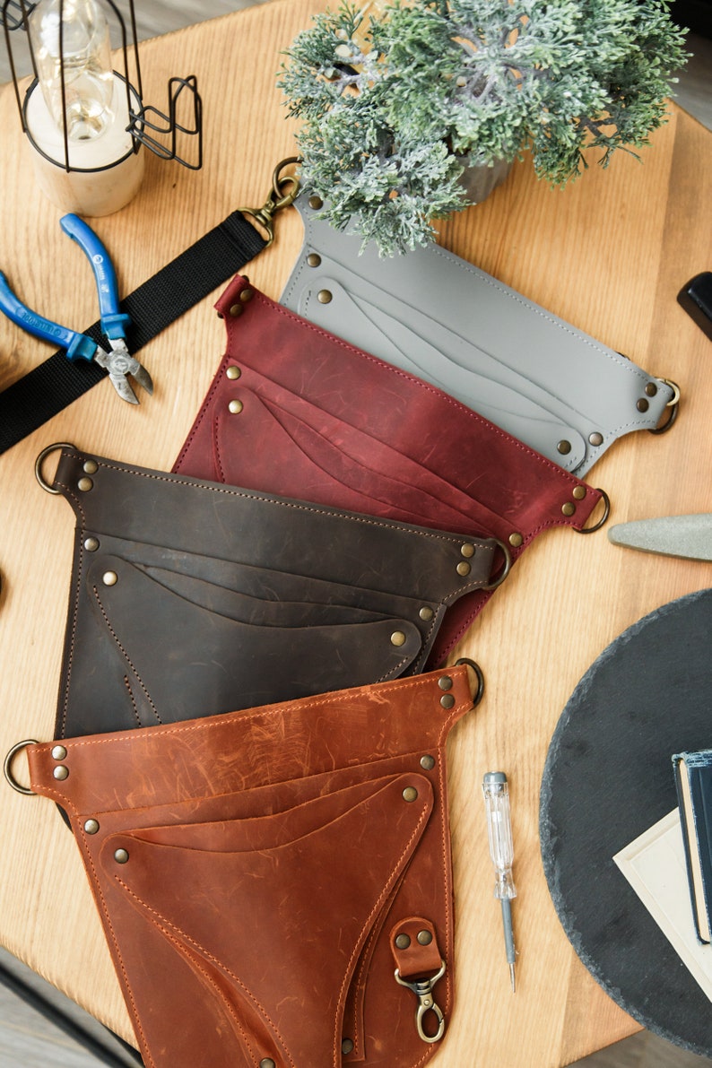 Personalized Brown Leather Tool Belt Wrench Holder Craft Etsy