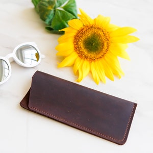 Leather glasses case, Handmade leather glasses case, Eyeglasses case, Eyewear cases, Father&#39;s Day gift, Gift for him, Gift for her