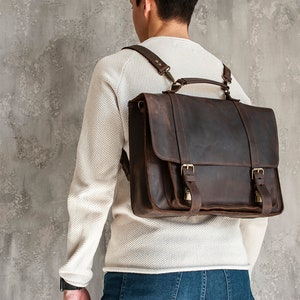 Briefcase Backpack Etsy