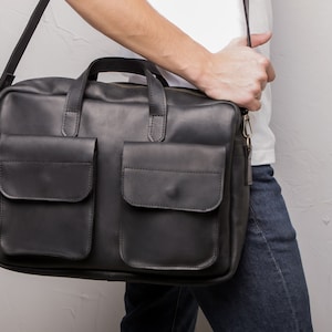 Personalized Handmade Vintage Leather Handbag, Briefcase, Messenger Bag Men, Leather Shoulder Bag, School Laptop Bag, Best Christmas Gift