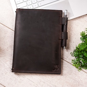 Journal cover, Personalized journal, Leather notebook cover, A5/A4/A3 cover, Journal for men,Leather portfolio, Engraved journal,A4 notebook