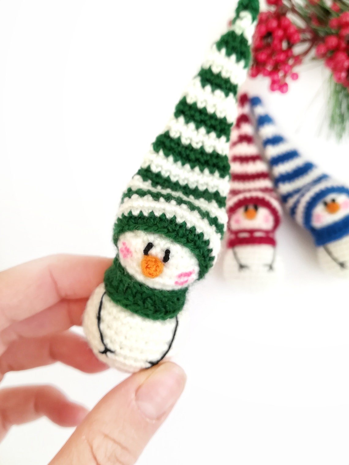 Miniature Snowman Crochet Pattern Toy Amigurumi Pattern Etsy