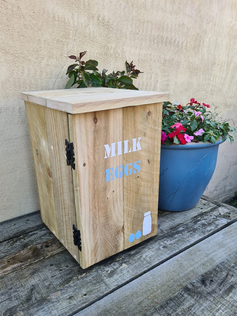 Doorstep deliveries cupboard/box. Keep your milk and food deliveries safe from wildlife break-ins Honesty box. Doorstep milk box/holder. Extra large