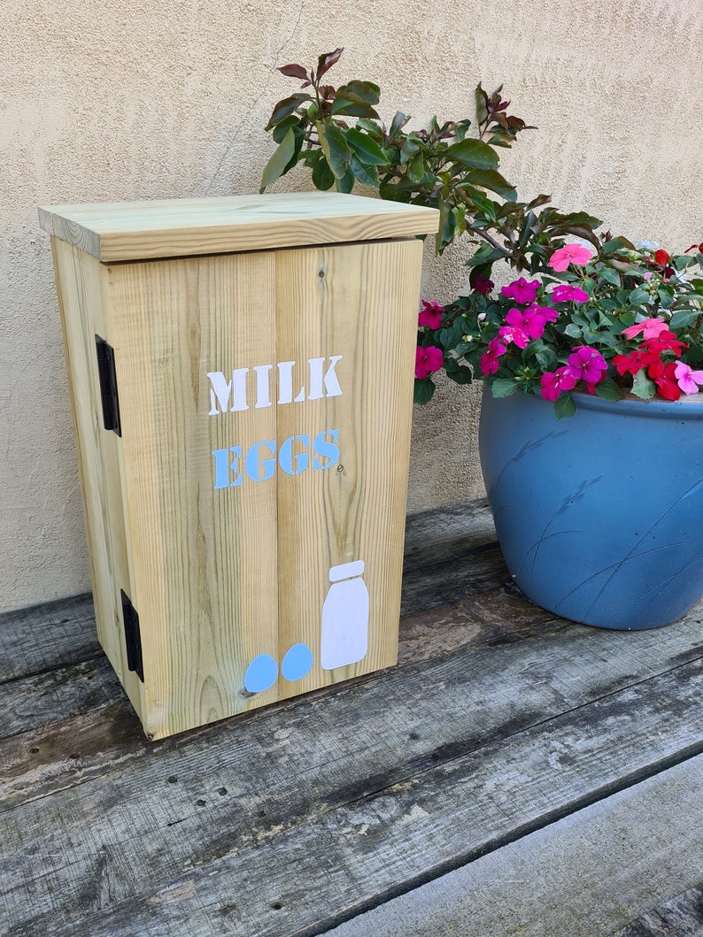 Doorstep deliveries cupboard/box. Keep your milk and food deliveries safe from wildlife break-ins Honesty box. Doorstep milk box/holder. Medium