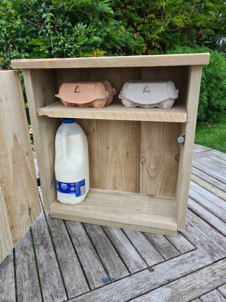 Doorstep deliveries cupboard/box. Keep your milk and food deliveries safe from wildlife break-ins Honesty box. Doorstep milk box/holder. image 8