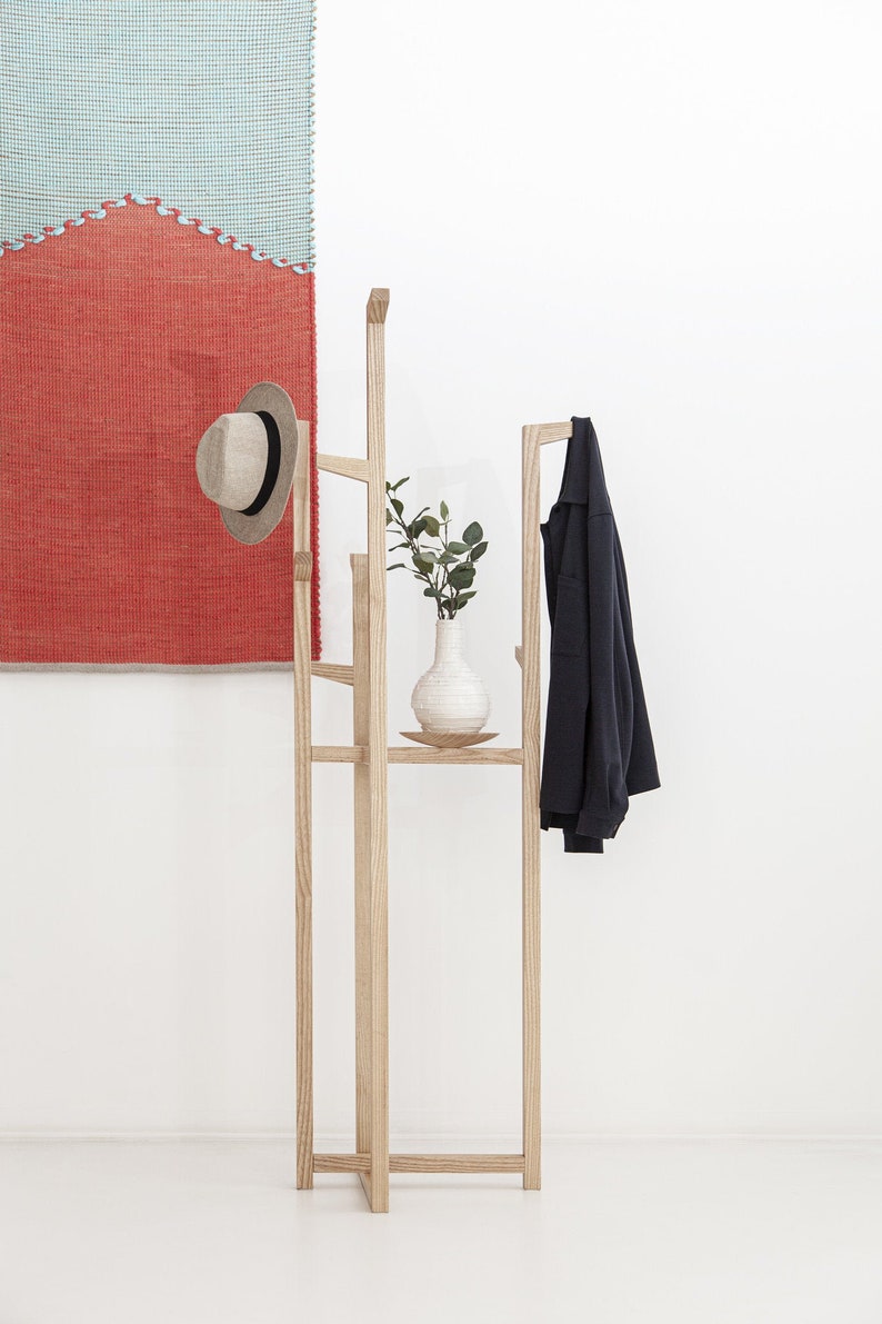 CLA wooden coat rack Coat hanger stand Ash wood image 2