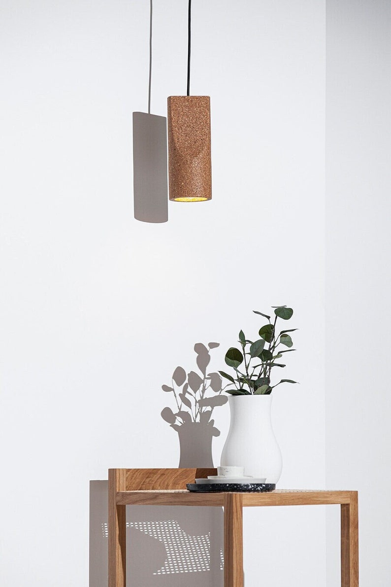 SLICE cork pendant lamp Minimalist lightning Ceiling lamp image 1