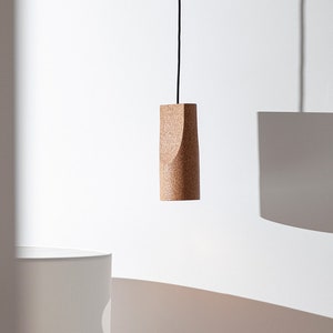 SLICE cork pendant lamp Minimalist lightning Ceiling lamp image 5