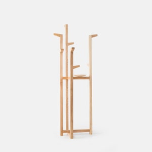 CLA wooden coat rack Coat hanger stand Ash wood image 6