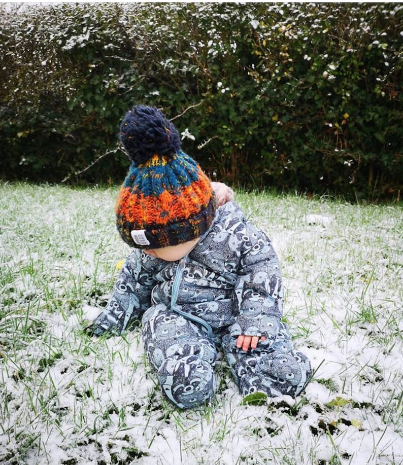 Childrens Winter Bobble Hat Beanie baby and Junior Etsy