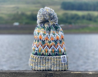 Nordic Beanie Bobble Winter Hat