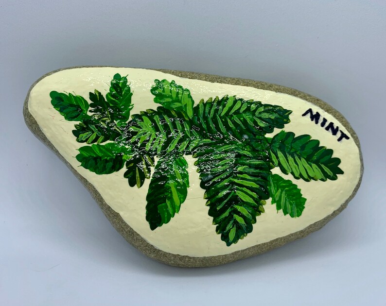 Handpainted Herb Garden Markers river Rock Etsy