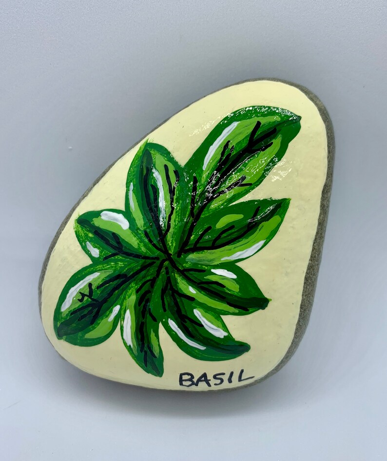 Handpainted Herb Garden Markers river Rock Etsy