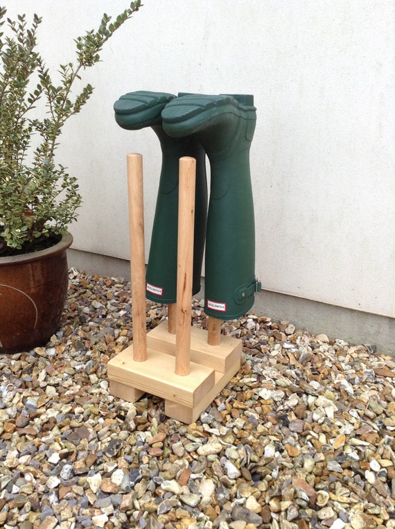 wooden welly rack