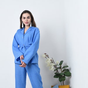 Linen Set for Women | set of shirt and pants | Linen loungewear