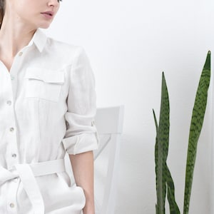 White Shirt Dress Etsy
