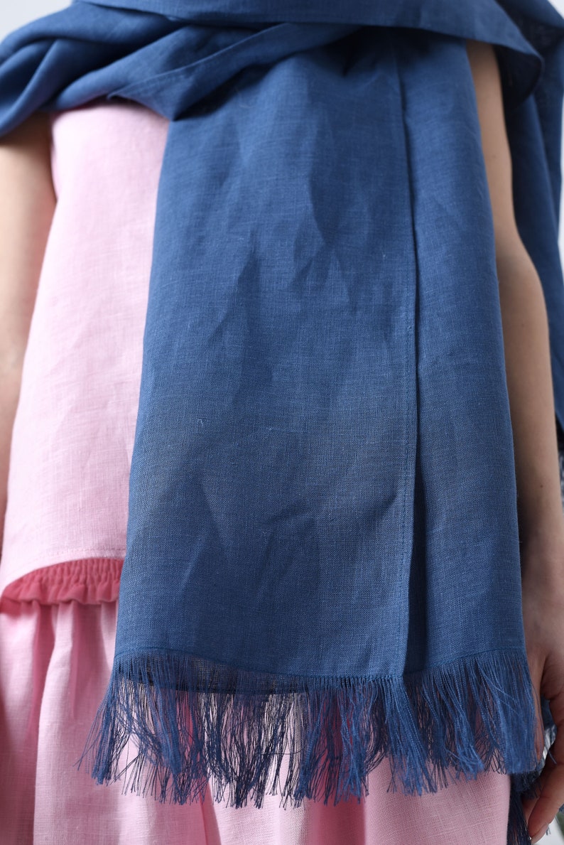 Women Artsy Dot 100 Linen Shawl Scarf