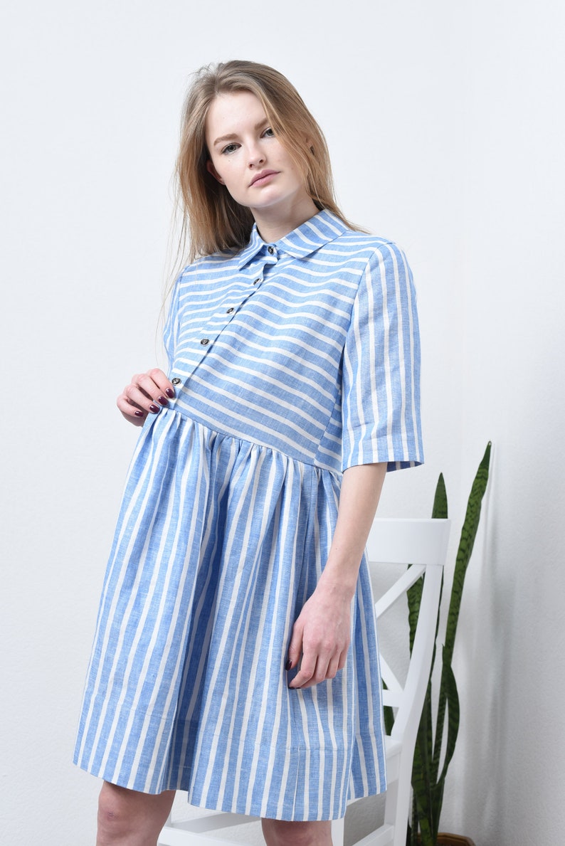 summer linen shirt dress