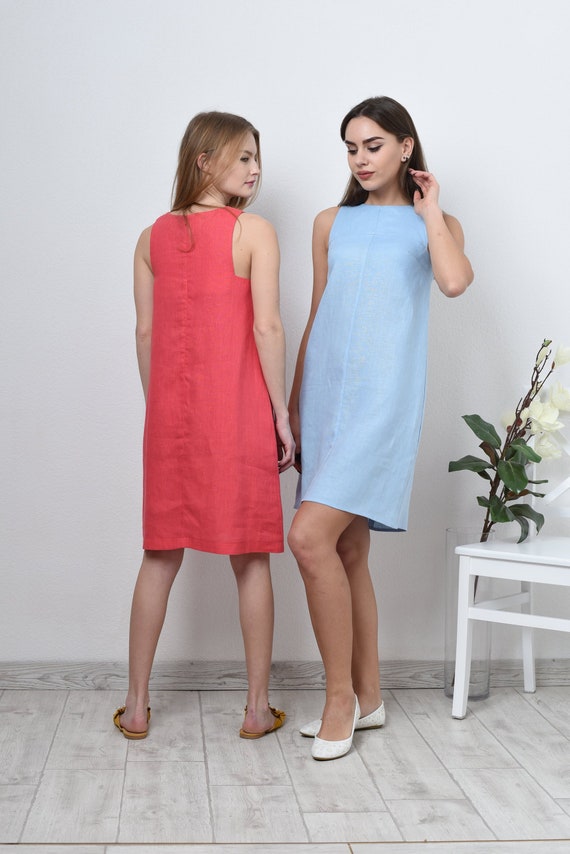 linen shift dress