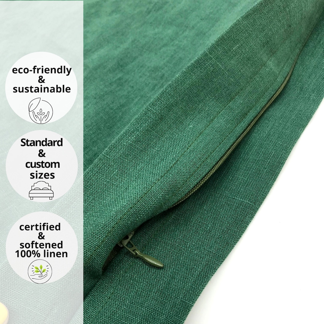 Linen Duvet Cover Zip Closure 100 Natural Organic Duvet Etsy
